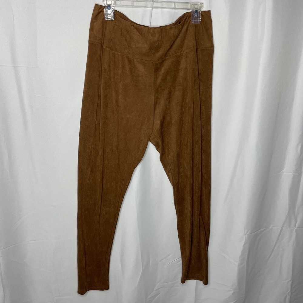 Saks Fifth Avenue Faux Suede High Rise Leggings Size Xl